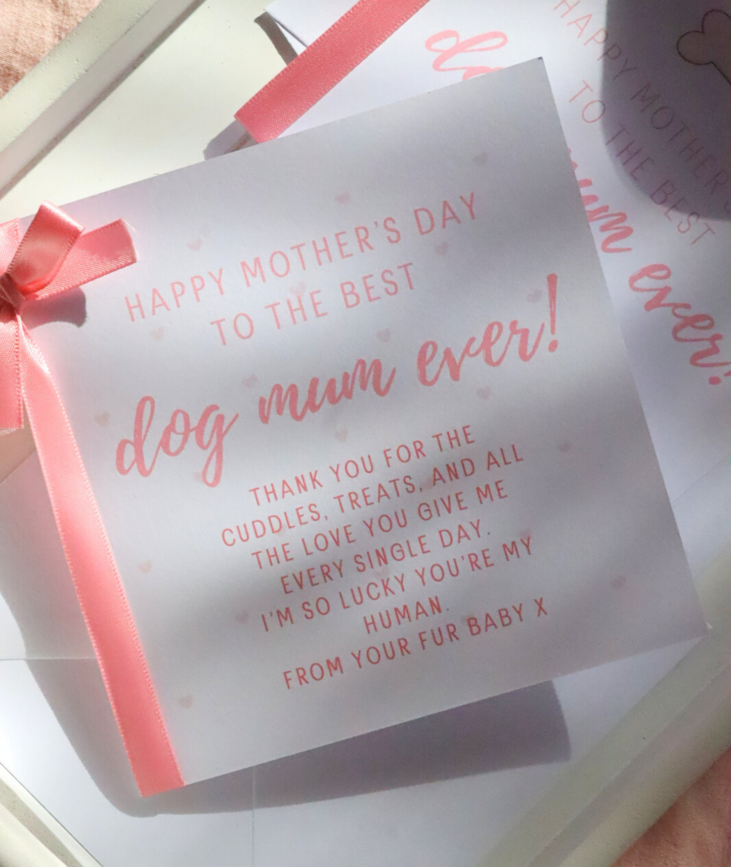 Best Dog Mum Ever With Text Mother's Day Card