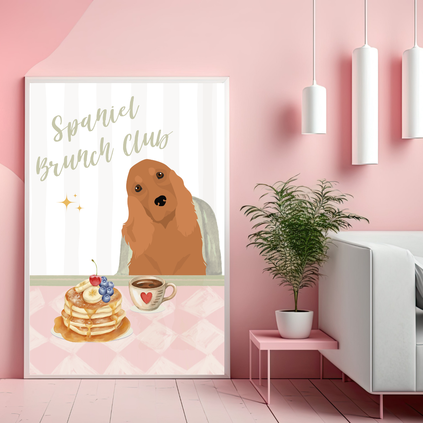 Spaniel Brunch Club Print