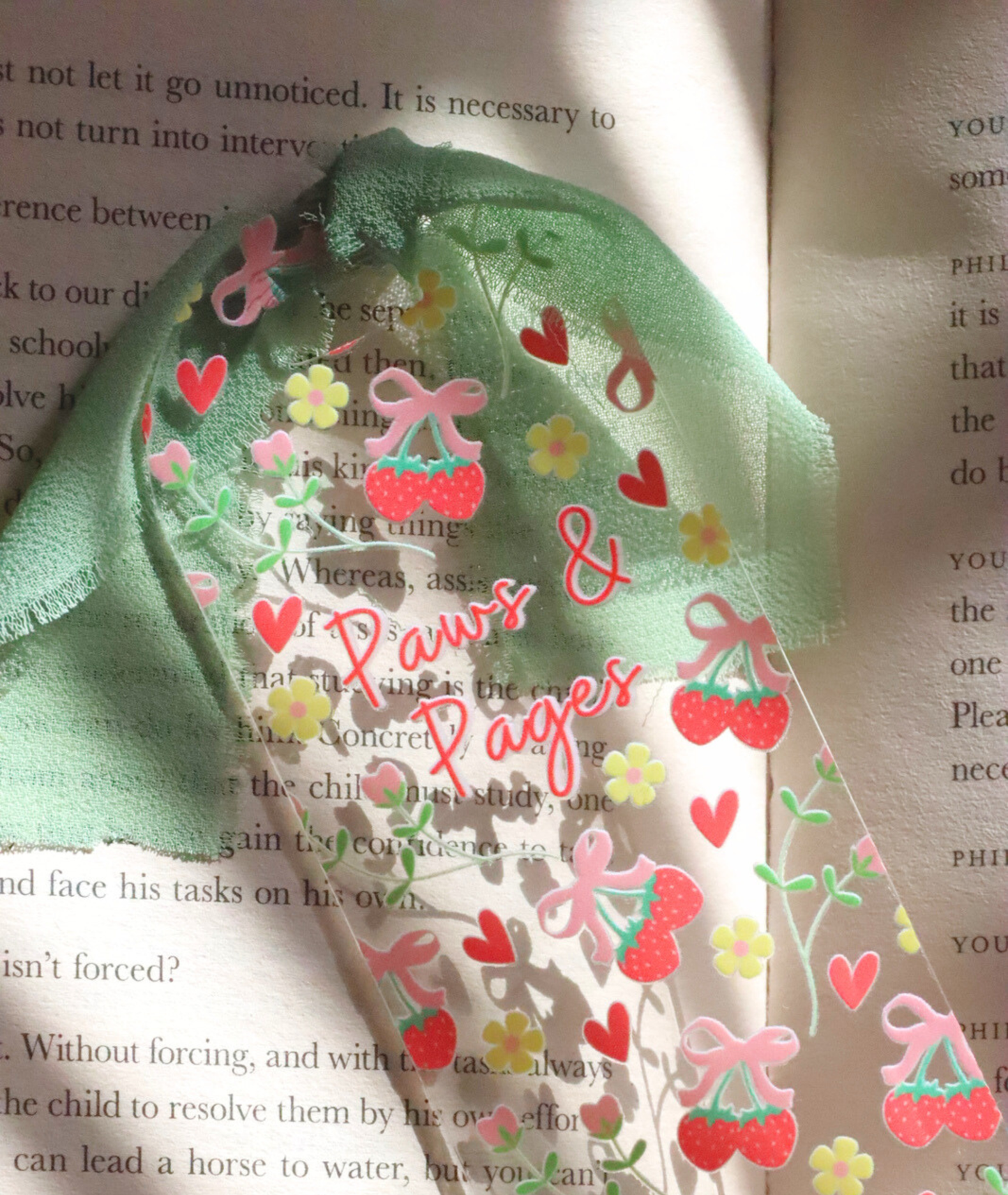 Paws & Pages Acrylic Bookmark