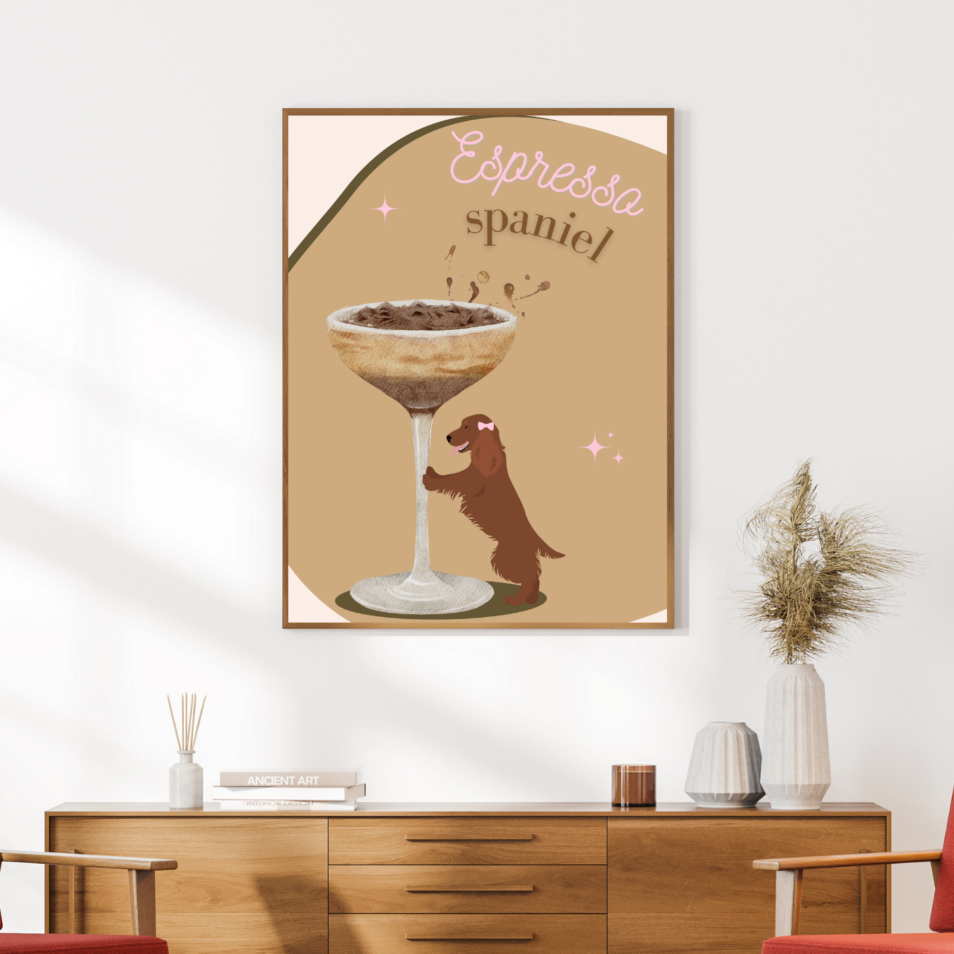 Espresso Spaniel Print