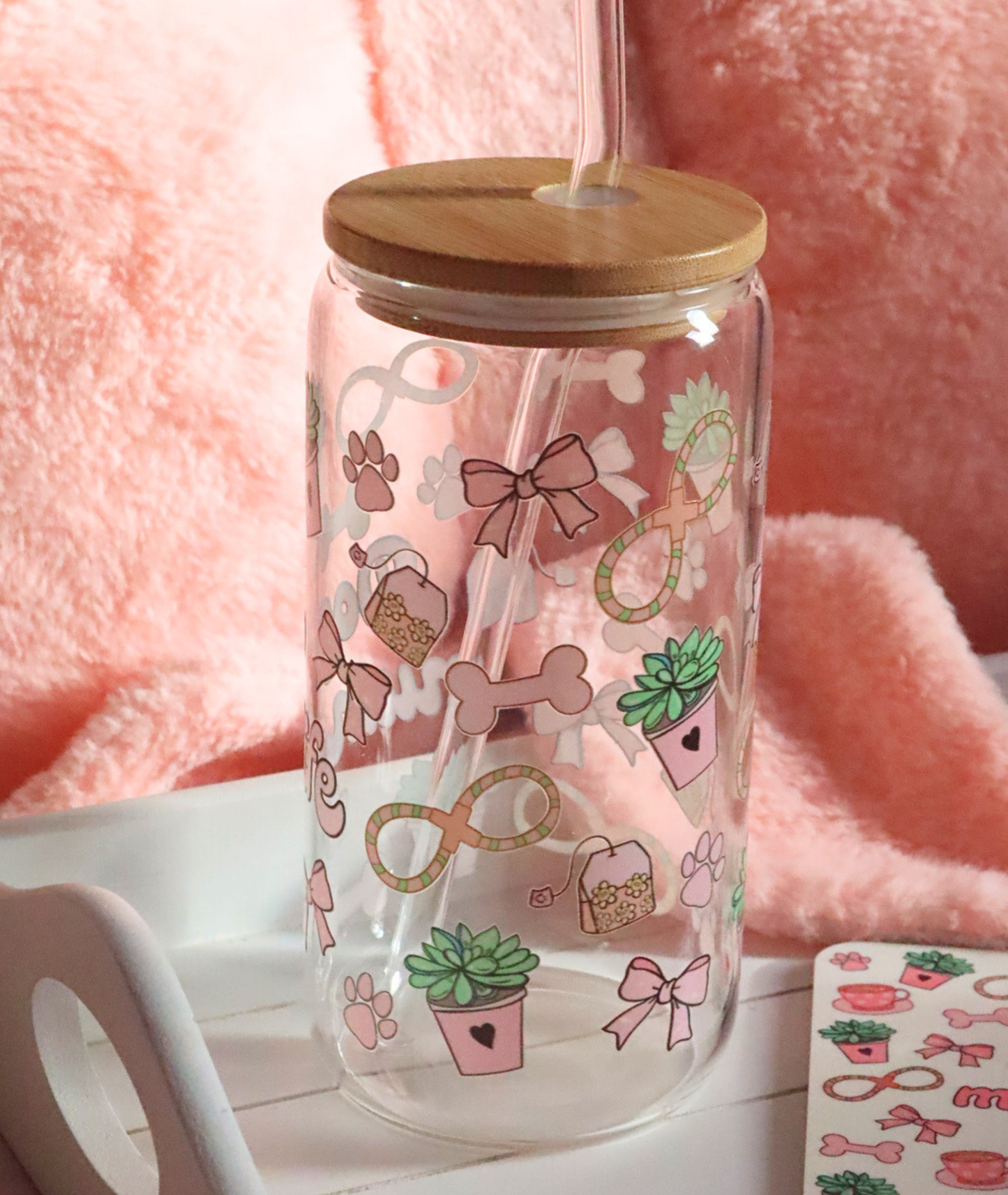 Dog Mum Life Glass Cup
