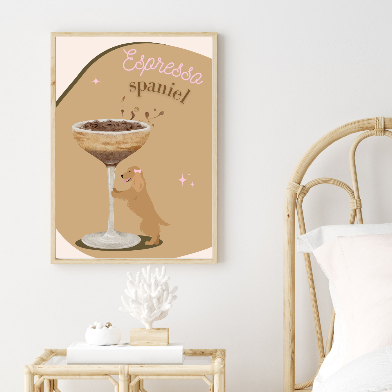 Espresso Spaniel Print
