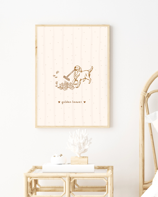 Golden Leaves Print