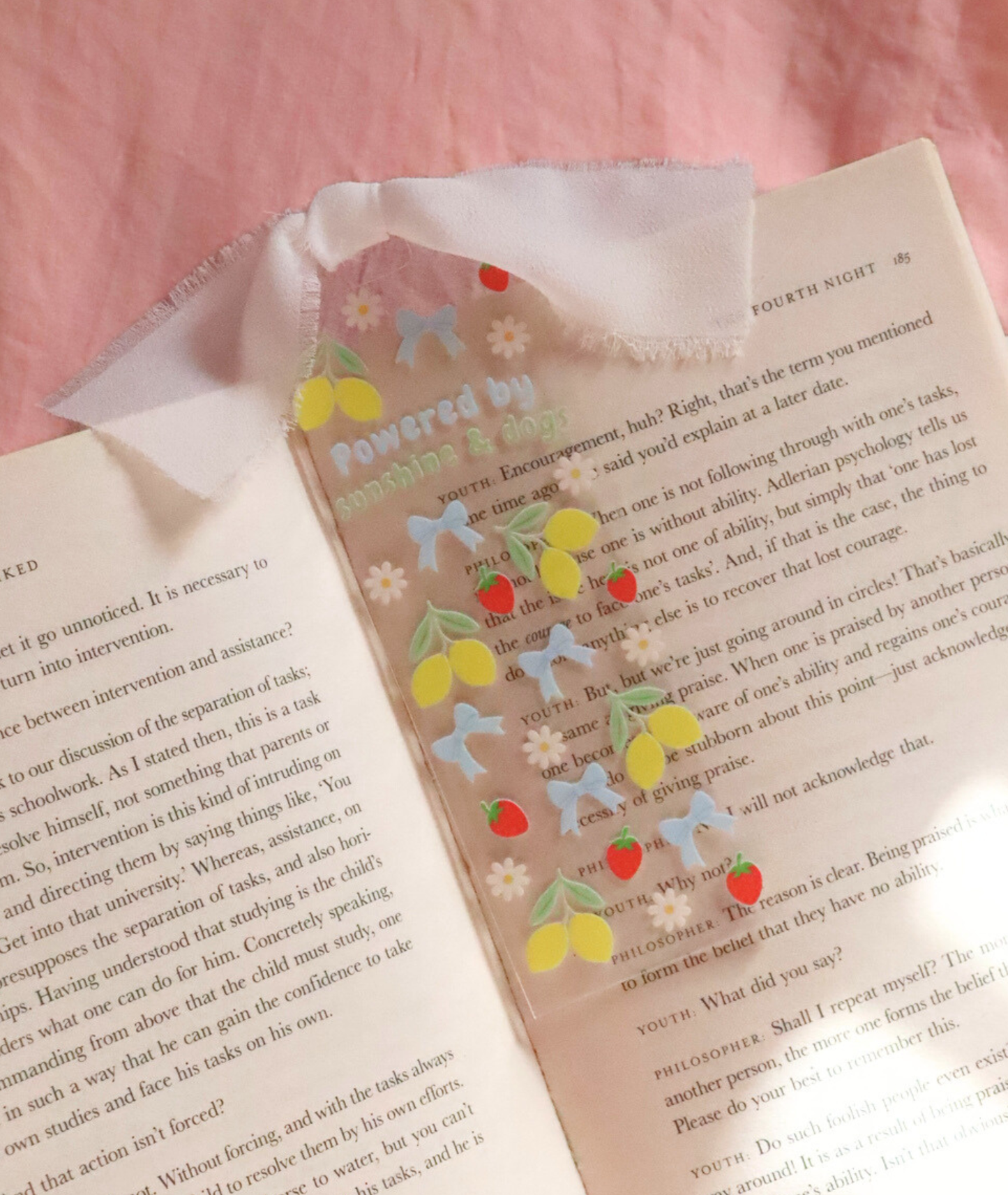 Powered By Sunshine & Dogs Acrylic Bookmark