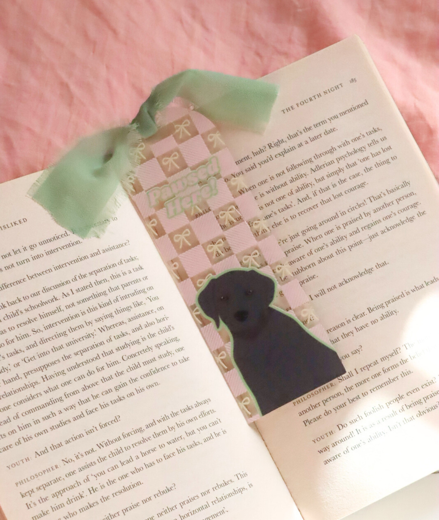 Pawsed Here Labrador Acrylic Bookmark