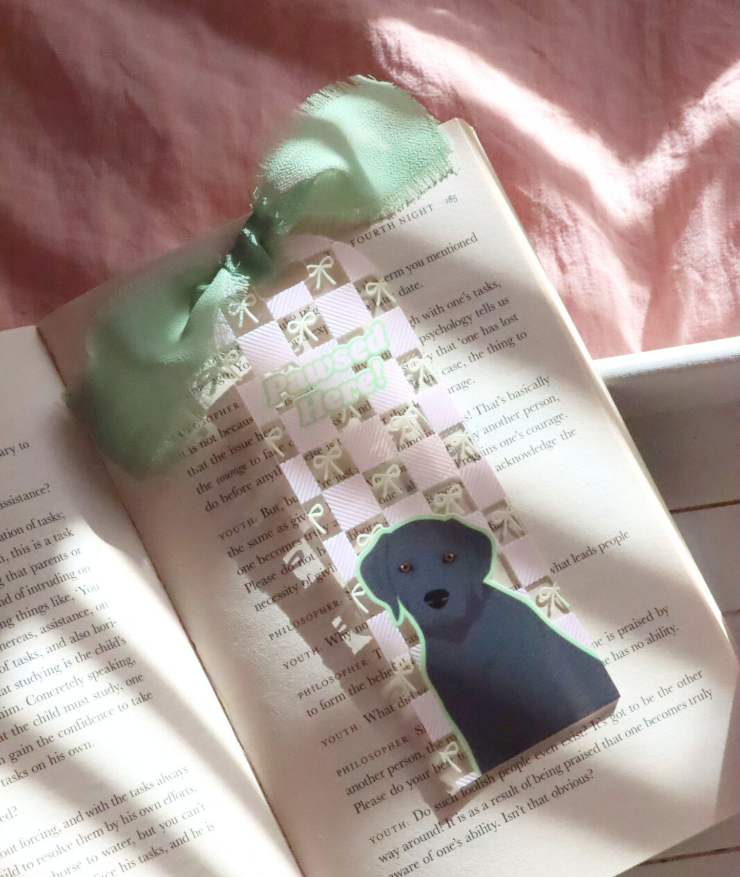 Pawsed Here Labrador Acrylic Bookmark