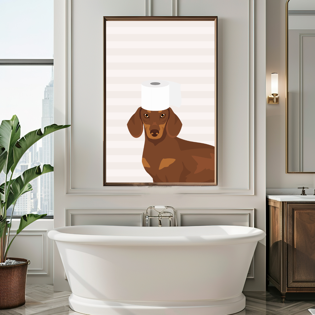 Custom Dog Face Toilet Roll Print