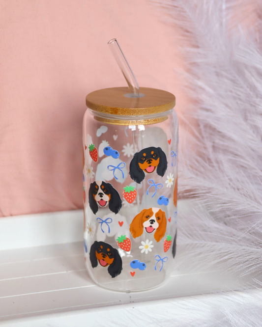 Cavalier King Charles Berry Dream Glass Cup