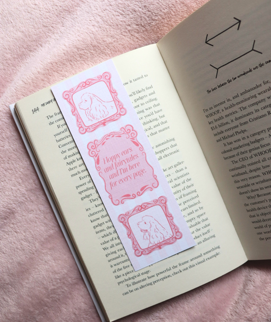 Cocker Spaniel Pink Fairtytale Frame Bookmark