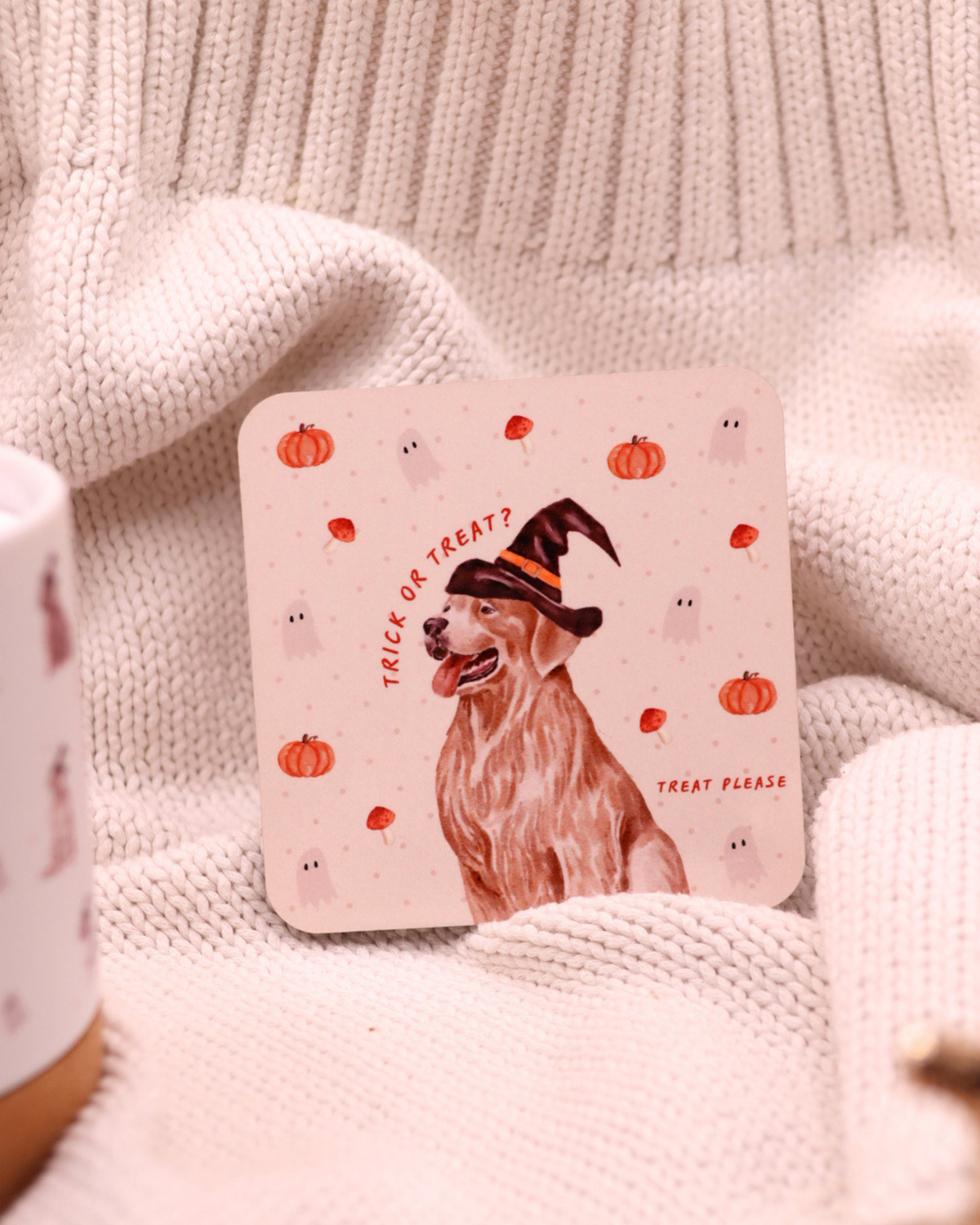 Witchy Dog Coasters - Multiple Dog Breed Options