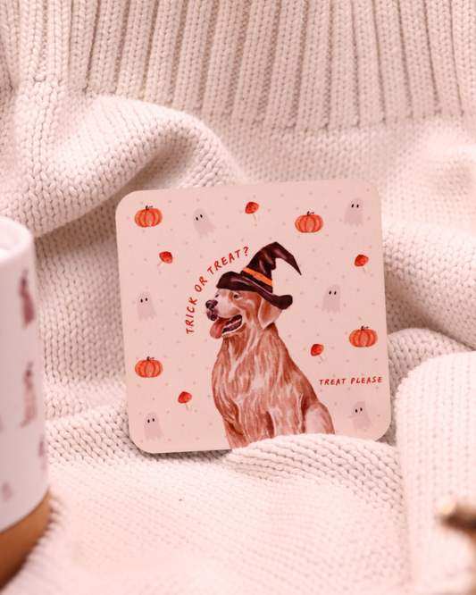 Witchy Dog Coasters - Multiple Dog Breed Options
