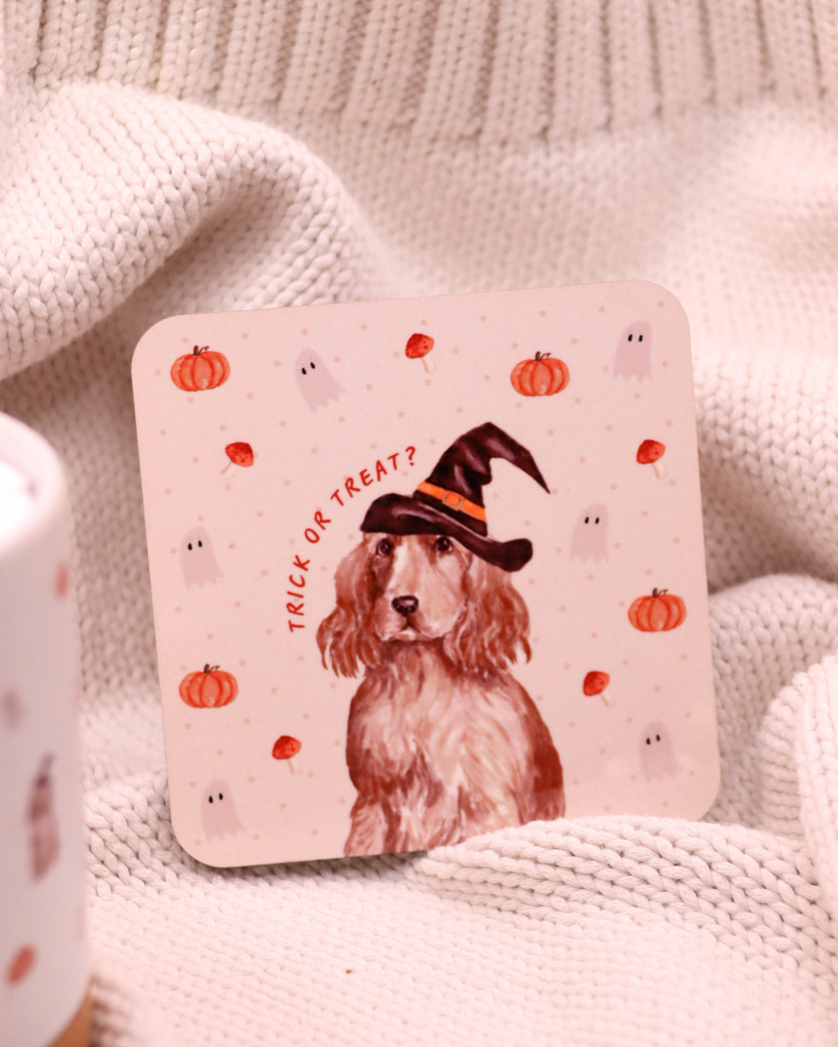 Witchy Dog Coasters - Multiple Dog Breed Options