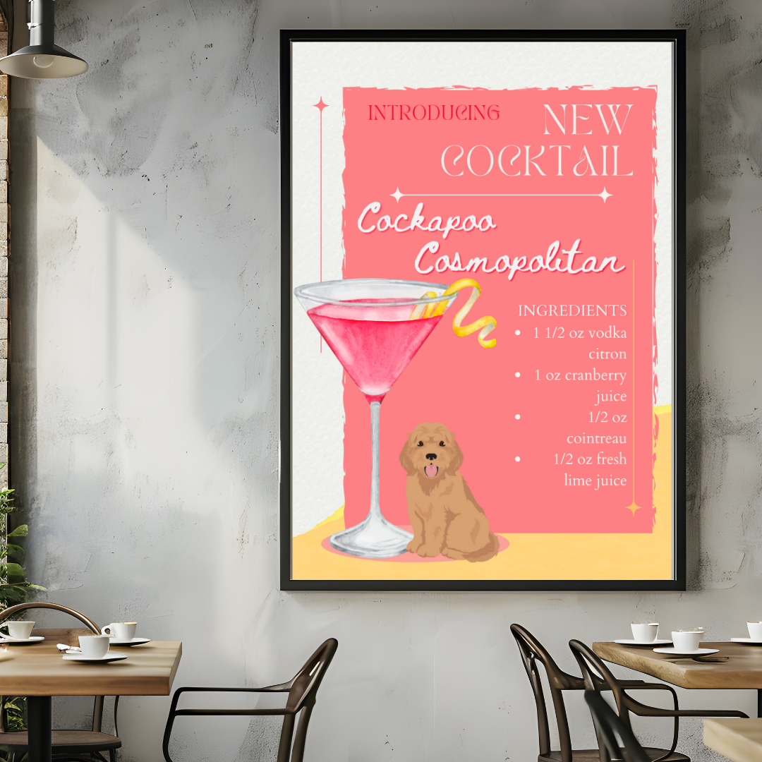 Cockapoo Cosmopolitan Poster
