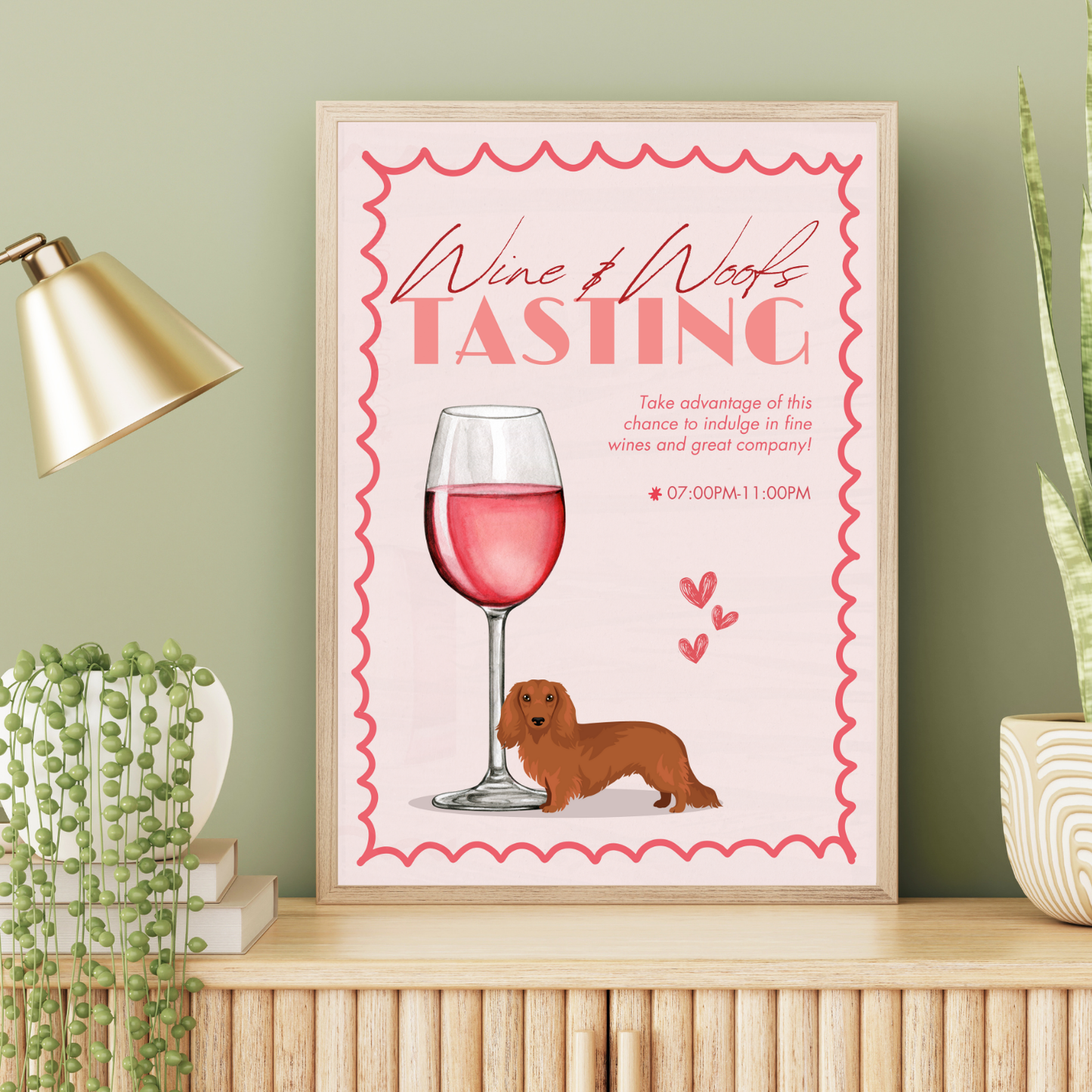 Dachshund Long-Haired Wine