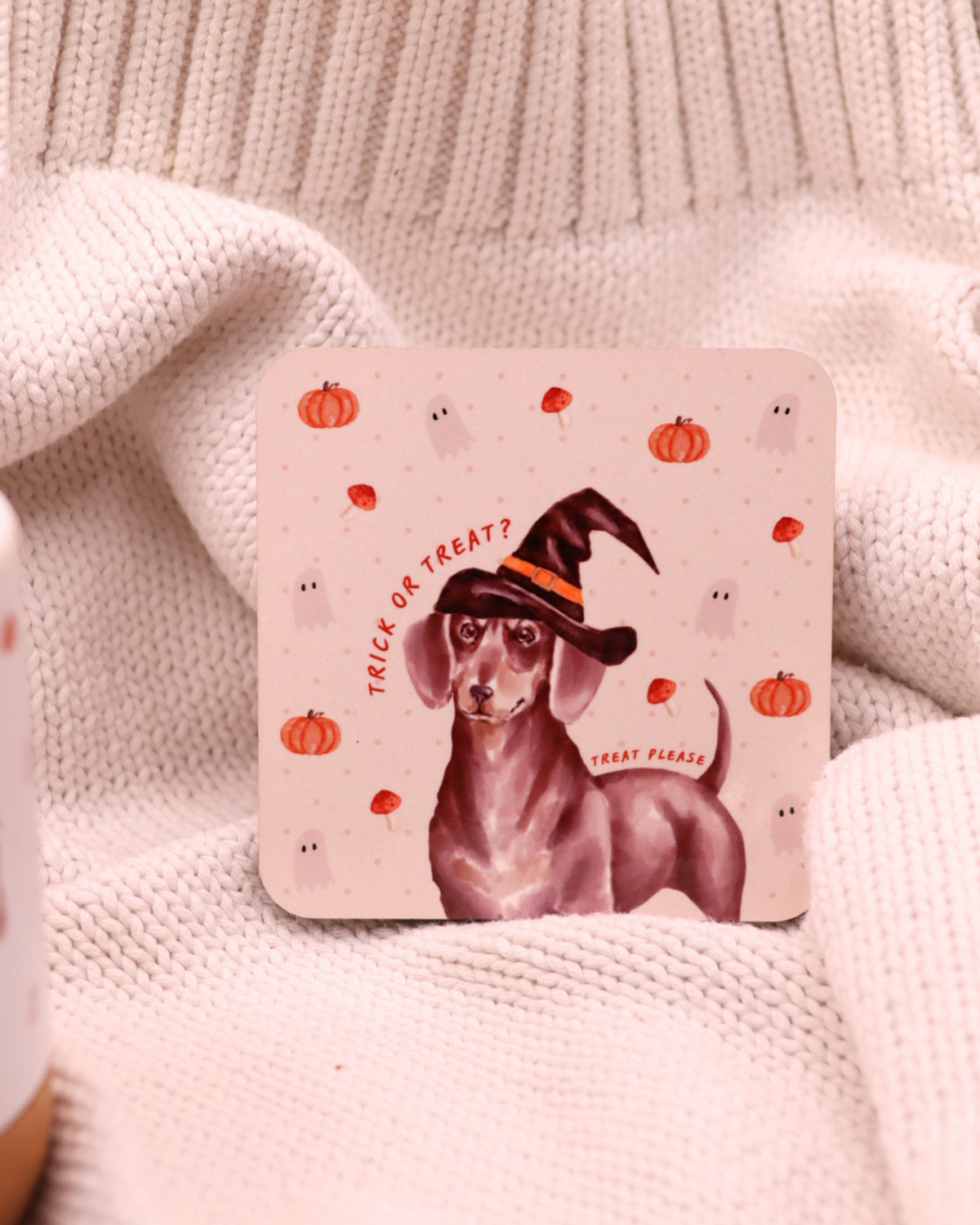 Witchy Dog Coasters - Multiple Dog Breed Options