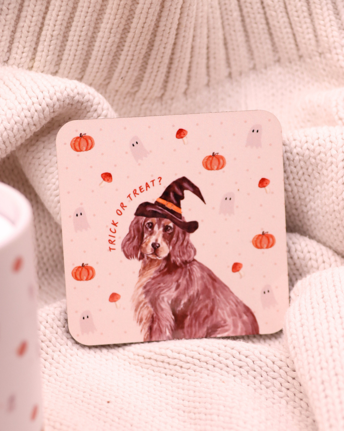 Witchy Dog Coasters - Multiple Dog Breed Options
