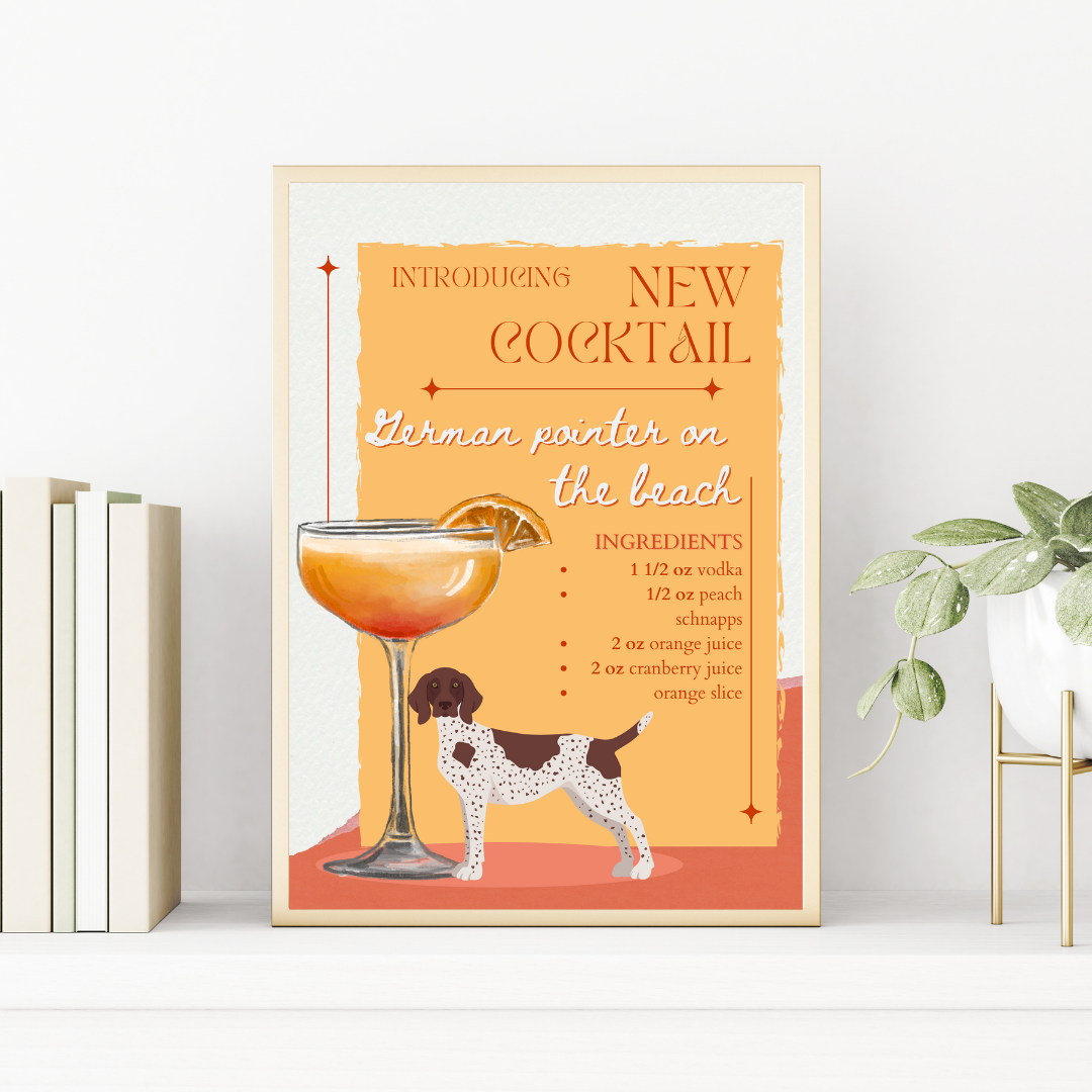 German Pointer On The Beach Poster