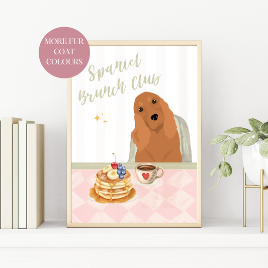 Spaniel Brunch Club Print