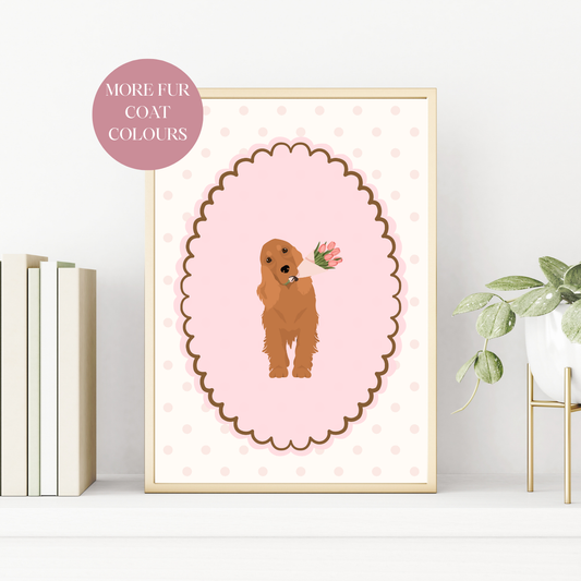 Tulip Cocker Spaniel Pokka Dot Print