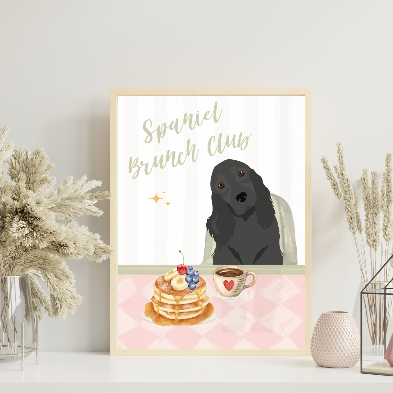 Spaniel Brunch Club Print