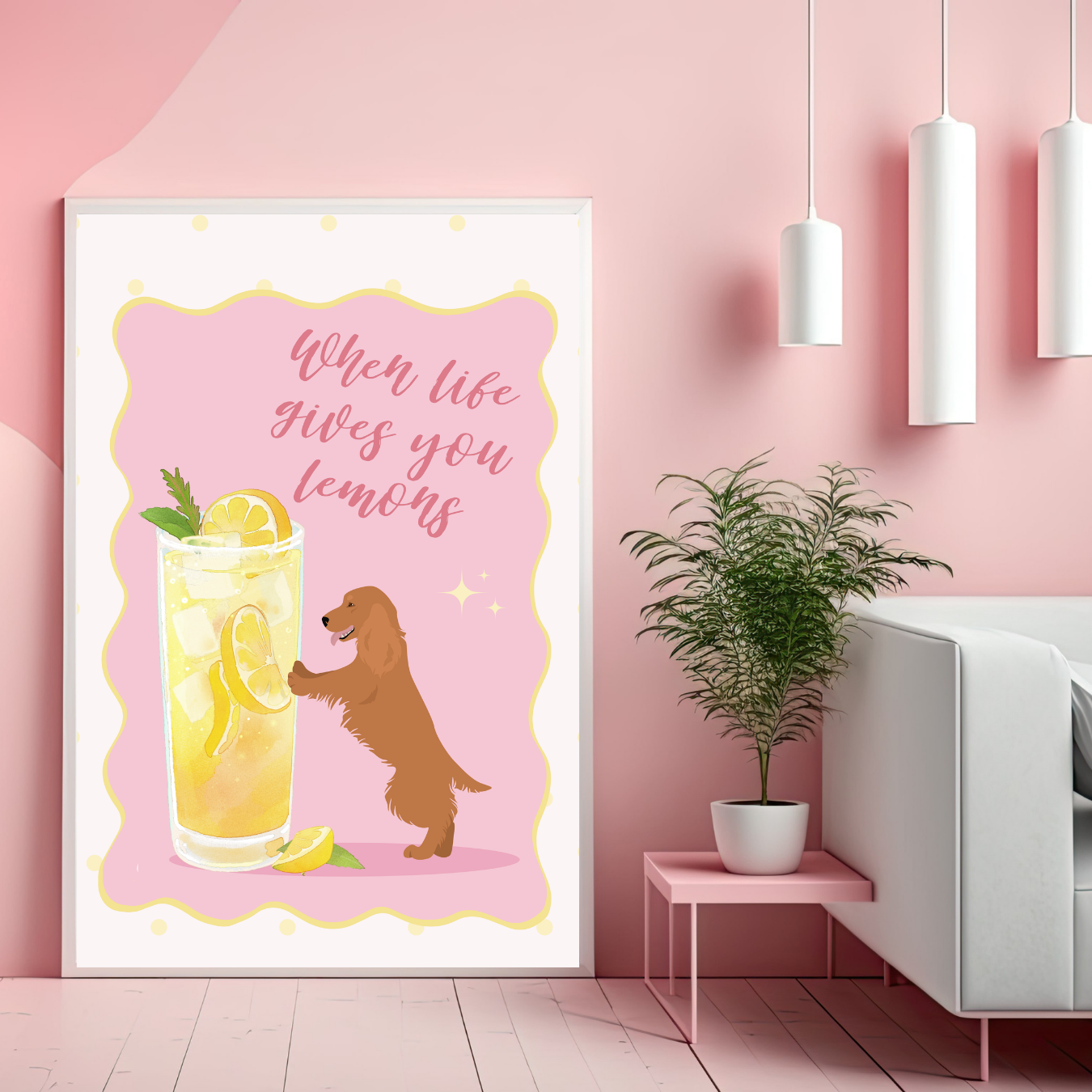 When Life Gives You Lemons Cocker Spaniel Print