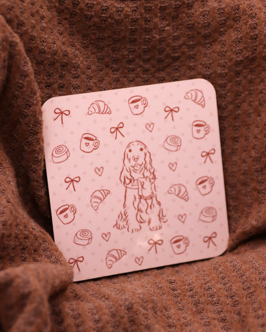 Cozy Pup & Pastry Coasters - Multiple Dog Breed Options