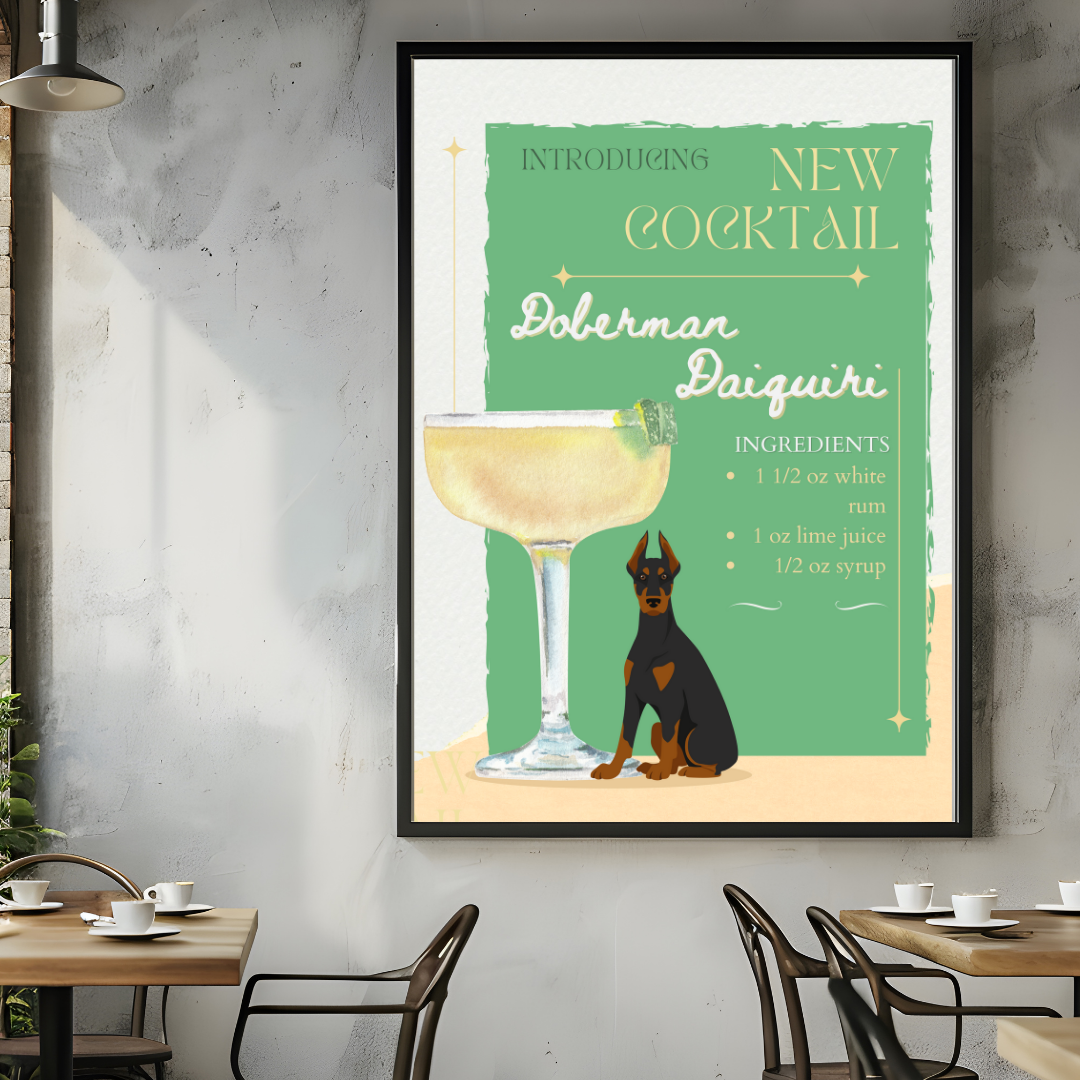Doberman Daiquiri Poster