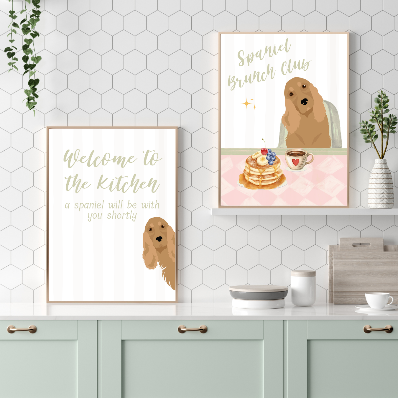 Spaniel Brunch Club Print