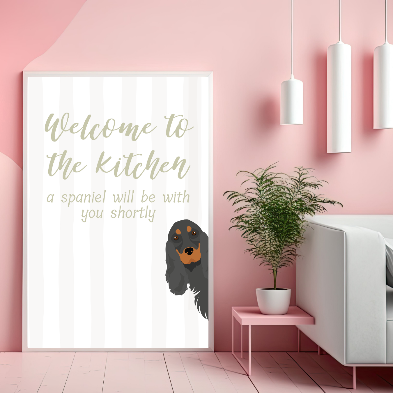 Welcome To The Kitchen Cocker Spaniel Print