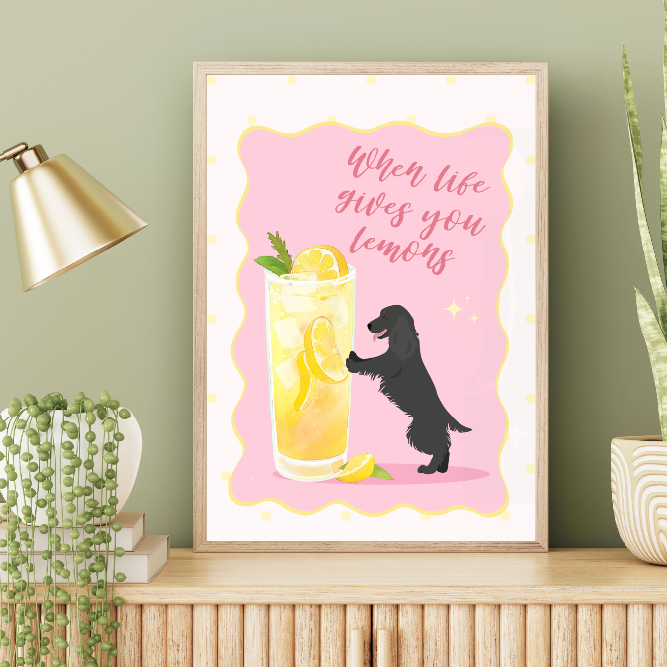 When Life Gives You Lemons Cocker Spaniel Print
