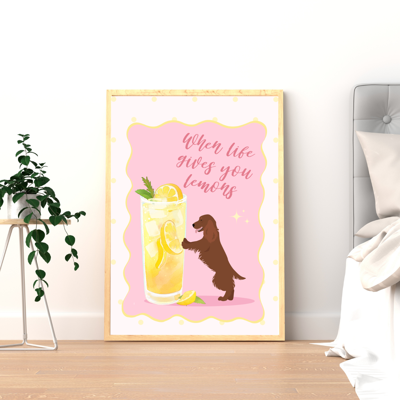 When Life Gives You Lemons Cocker Spaniel Print