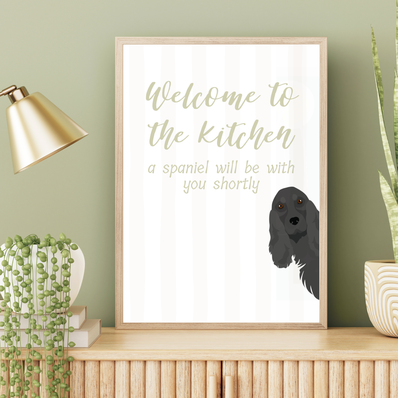 Welcome To The Kitchen Cocker Spaniel Print