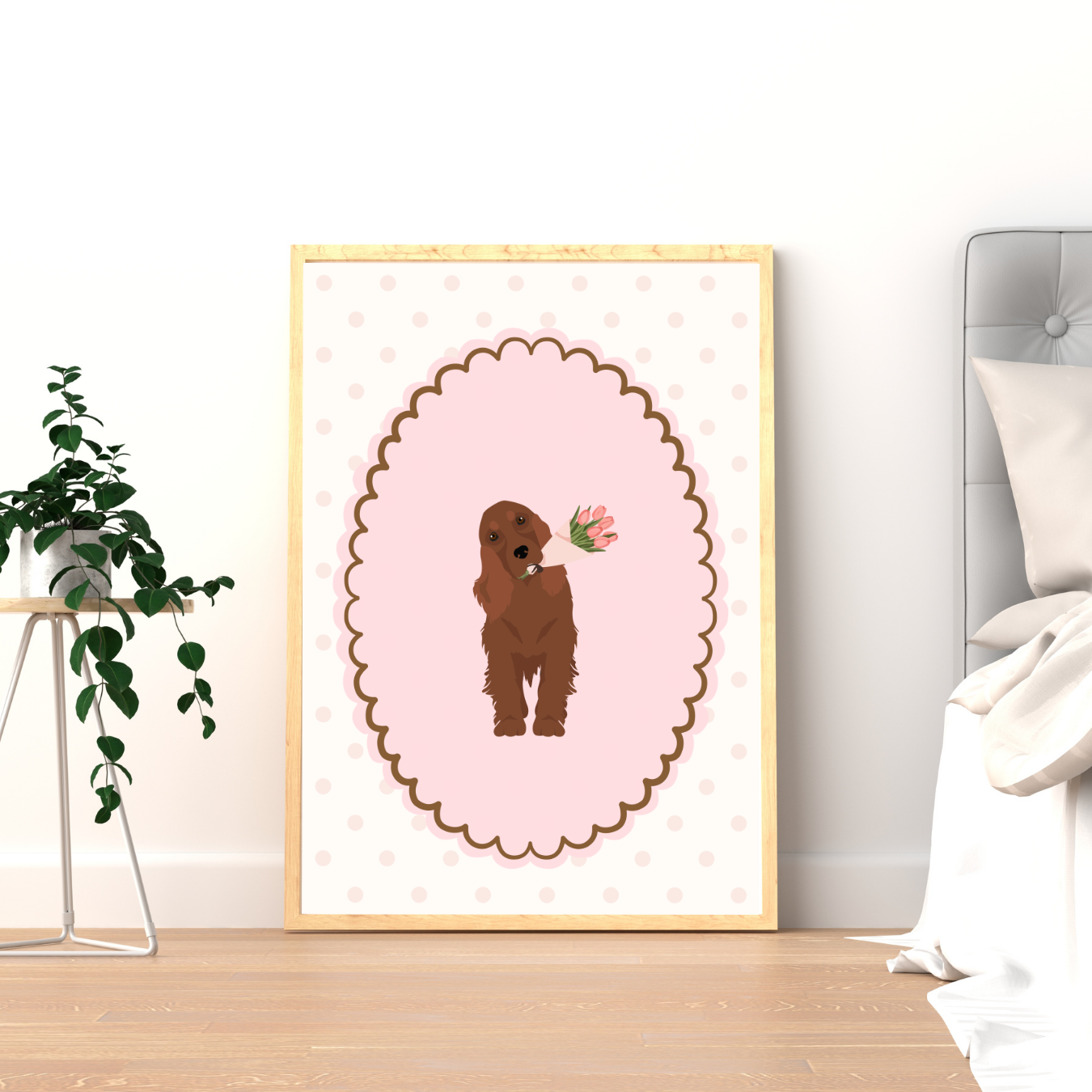 Tulip Cocker Spaniel Pokka Dot Print