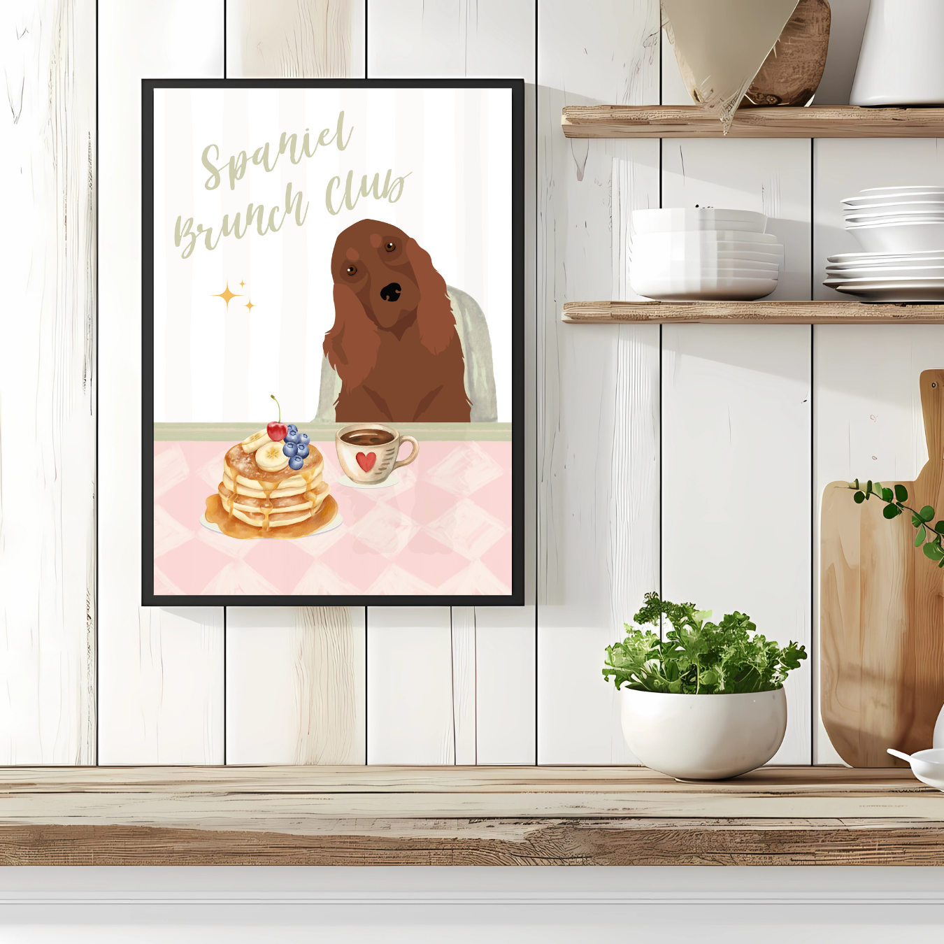 Spaniel Brunch Club Print
