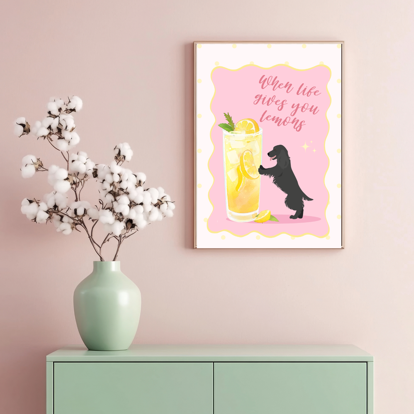 When Life Gives You Lemons Cocker Spaniel Print