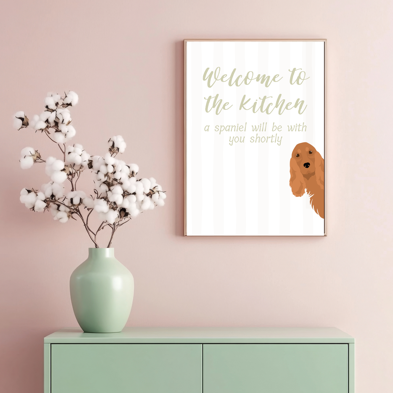 Welcome To The Kitchen Cocker Spaniel Print
