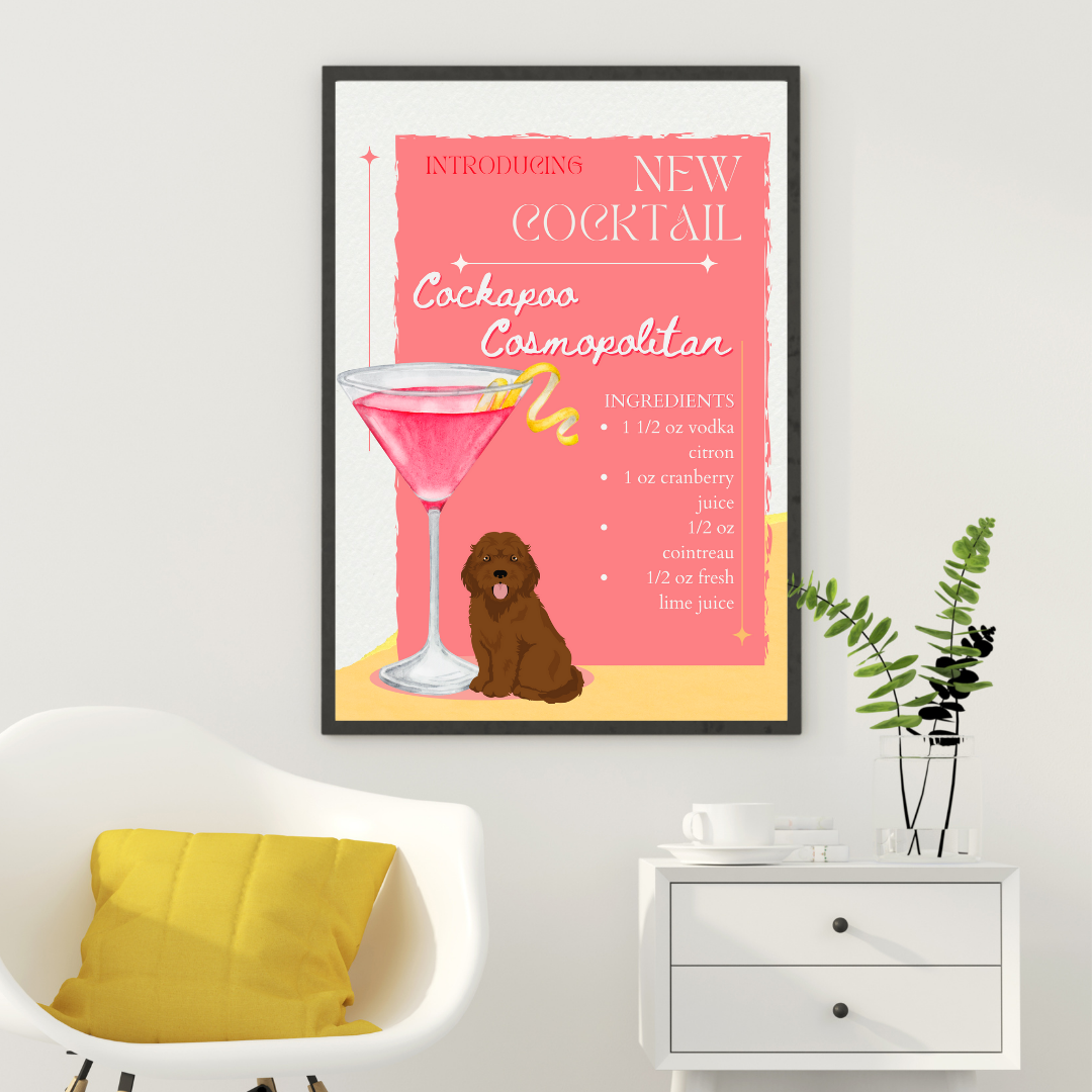 Cockapoo Cosmopolitan Poster