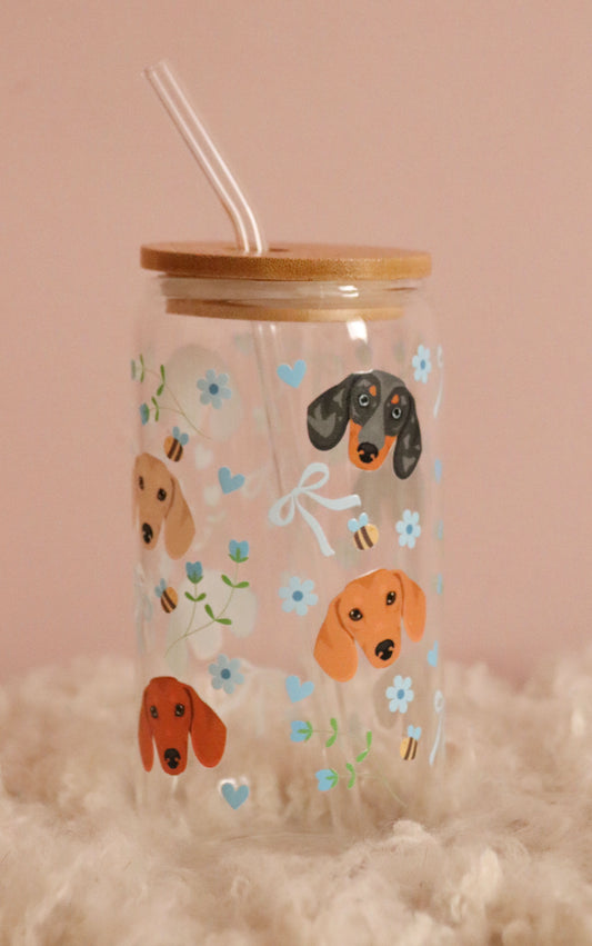 Dachshund Blue Bee Bows