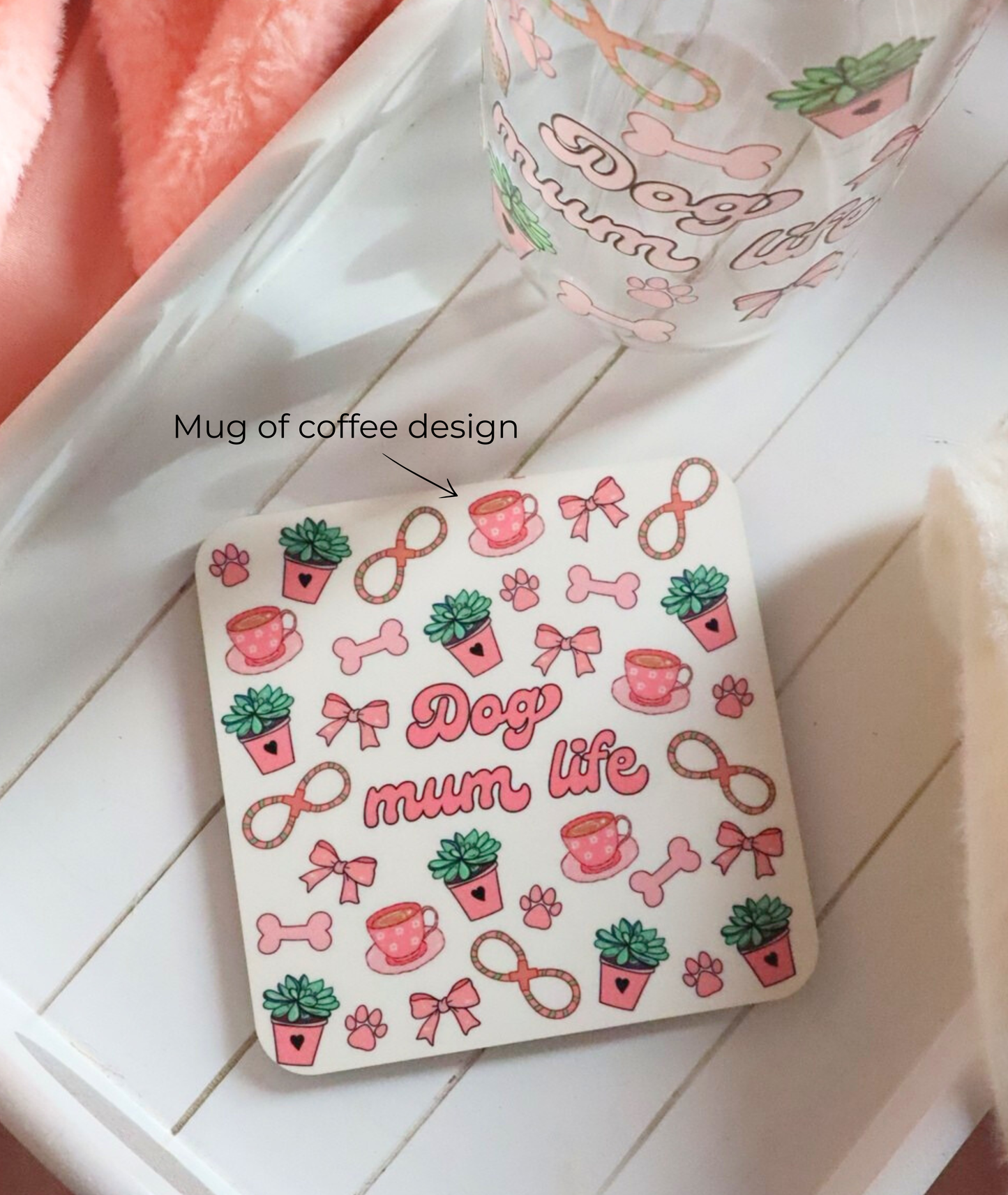 Dog Mum Life Glass Cup