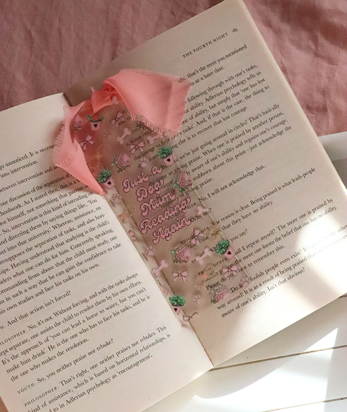 Just A Dog Mum Reading Again Acrylic Bookmark
