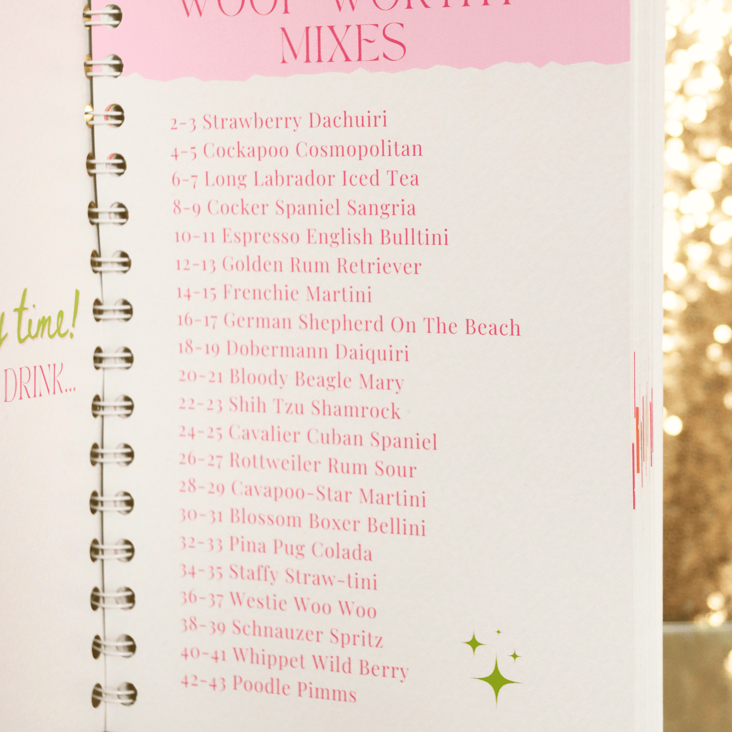 Dog Cocktails Recipe Book