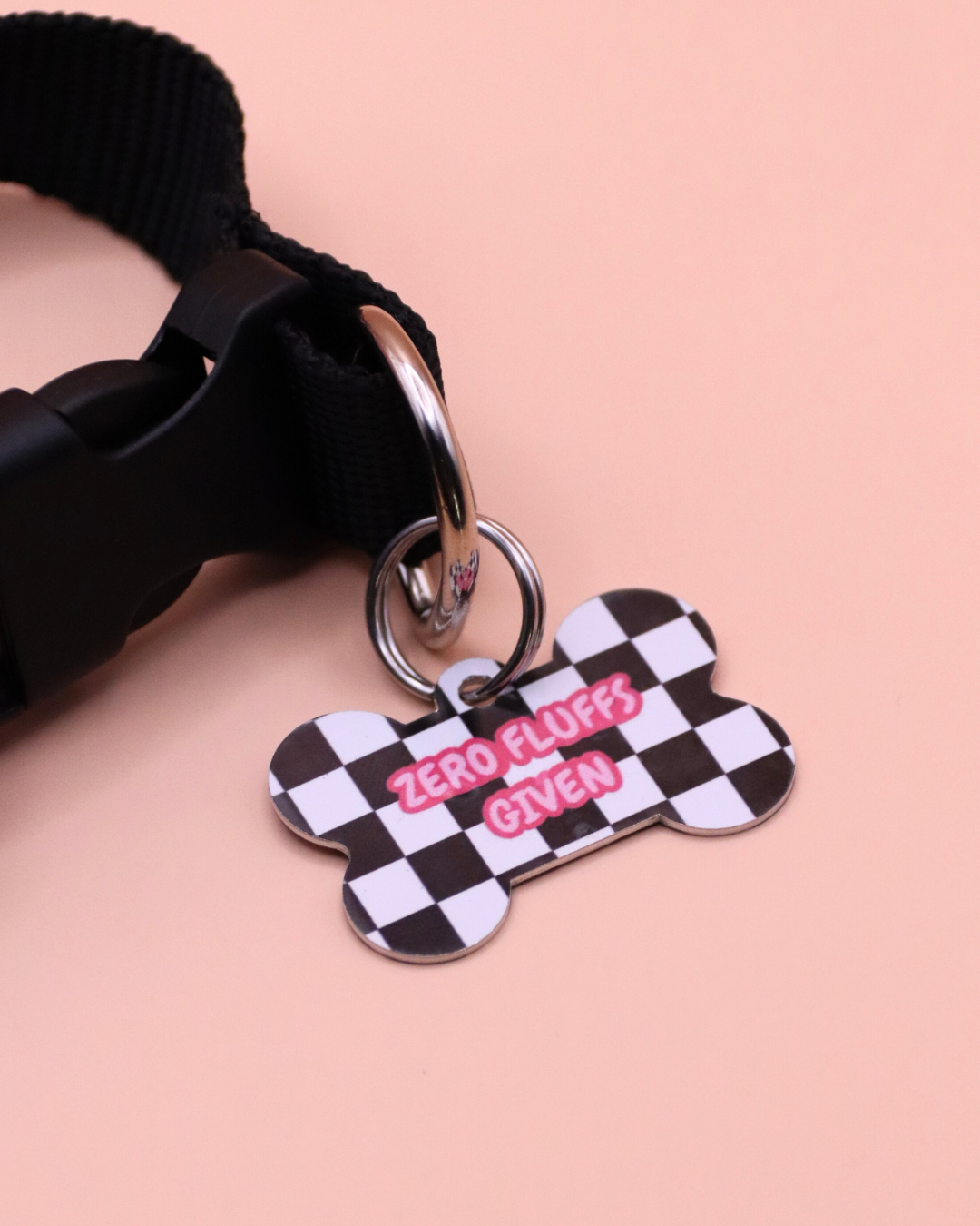 Zero Fluffs Given Dog Tag